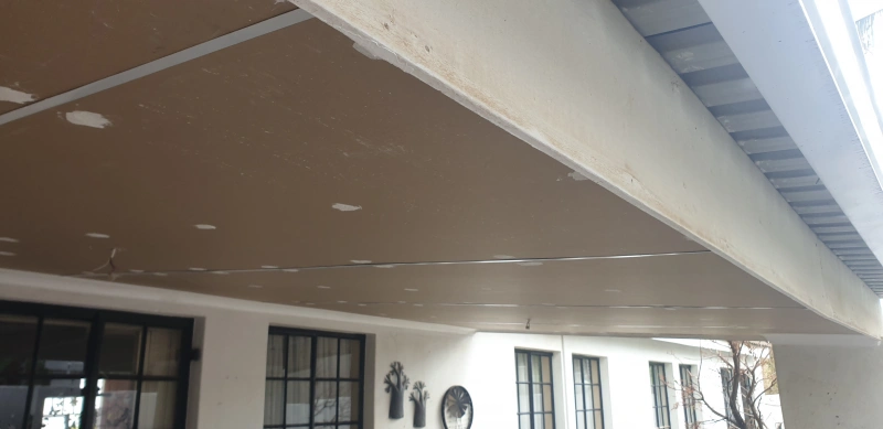 Ceiling installation in progress